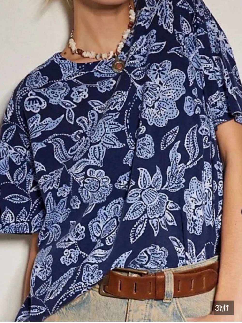 NWOT We The Free Oversized Nina Floral Printed Top (XS)